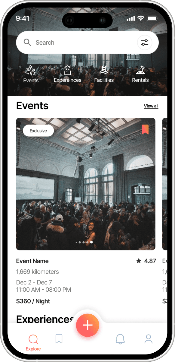 TAL event details screen on mobile